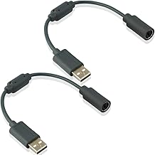 2x Wired Controller USB Breakaway Cable Cord for Microsoft Xbox 360