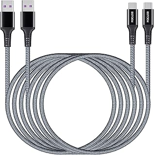 C Charger Cable Fast Charging Long USB C Cord Type C Chargers 10FT 2Pack USB-C for Samsung Galaxy S10/S9/S8/s7/ Note/9/8/,iPhone 15/15 Pro/15 Plus/15 Pro Max,Kindle Fire Phone USB A to USBC